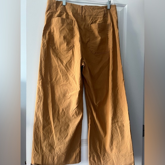 Anthropologie Colette by Maeve Cropped Wide-Leg Cotton Blend Pant- Size 32 - Picture 4 of 5